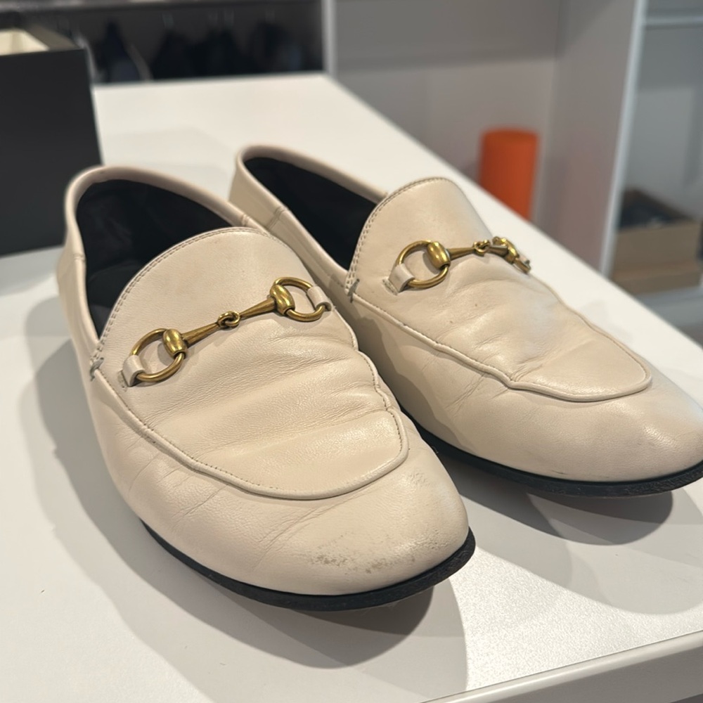 Brixton Leather Horsebit Loafers Gucci size 38 with box and dust bags